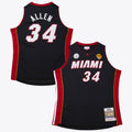 Nike nba store Mitchell & Ness Miami Heat Ray Allen #34 Hardwood Classics 2012-13 Authentic Finals Jersey – Black basketball jerseys