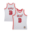 Nike nba store Mitchell & Ness Miami Heat Dwyane Wade #3 Hardwood Classics 2007-08 Swingman Jersey – White basketball jerseys