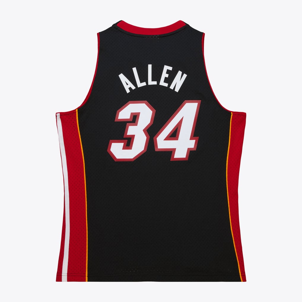 Nike nba store Mitchell & Ness Miami Heat Ray Allen #34 Hardwood Classics 2012-13 Swingman Jersey – Black  basketball jerseys