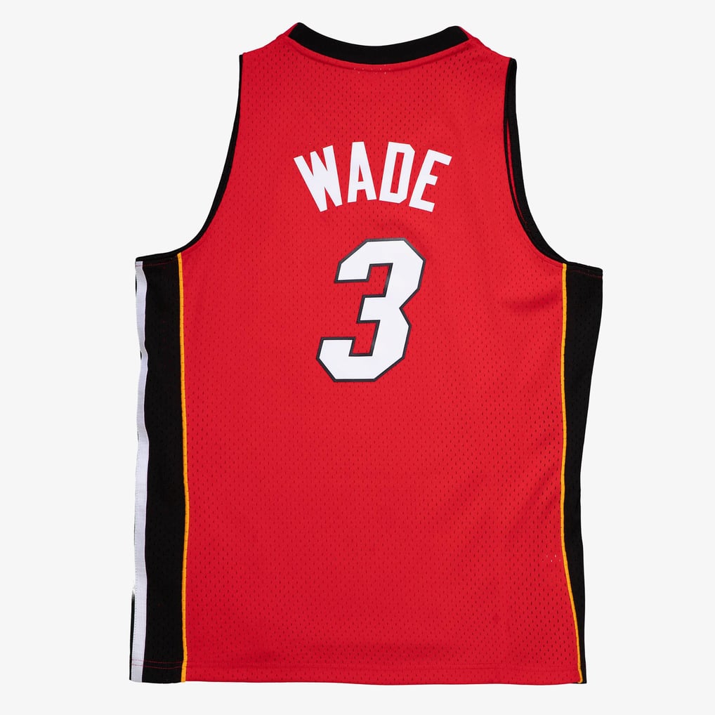 Nike nba store Mitchell & Ness Miami Heat Dwyane Wade #3 Hardwood Classics 2005-06 Swingman Jersey – Red basketball jerseys