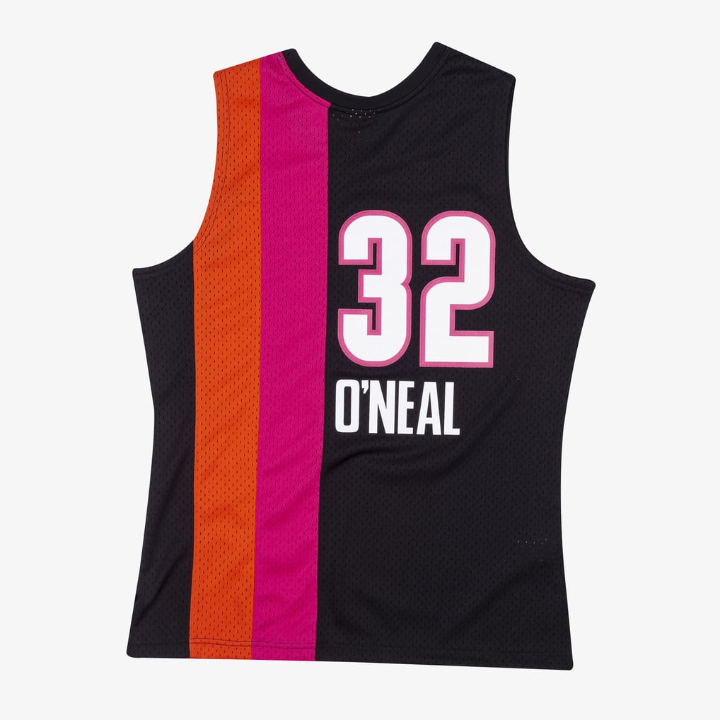 Nike nba store Mitchell & Ness Miami Heat Shaquille O'Neal #32 Hardwood Classics 2005-06 Swingman Jersey – Black basketball jerseys