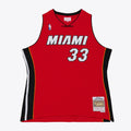 Nike nba store Mitchell & Ness Miami Heat Alonzo Mourning #33 Hardwood Classics 2005-06 basketball jerseys Swingman Jersey – Red