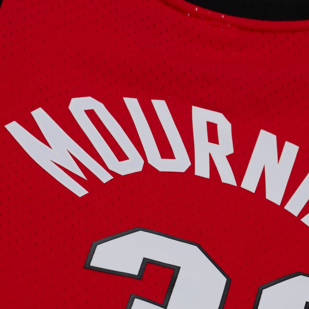 Nike nba store Mitchell & Ness Miami Heat Alonzo Mourning #33 Hardwood Classics 2005-06 basketball jerseys Swingman Jersey – Red