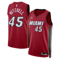Nike nba store Jordan Brand Miami Heat Davion Mitchell #45 Statement Edition Swingman Jersey – Red basketball jerseys