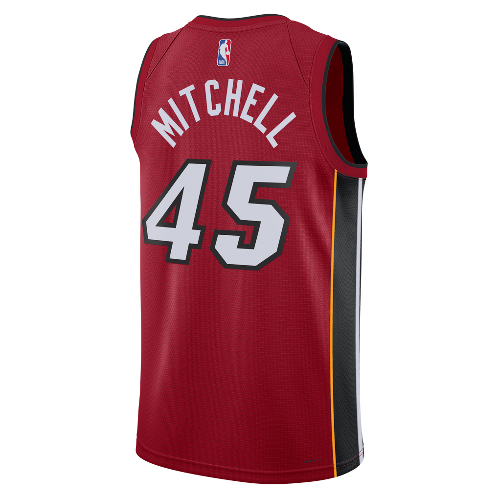 Nike nba store Jordan Brand Miami Heat Davion Mitchell #45 Statement Edition Swingman Jersey – Red basketball jerseys