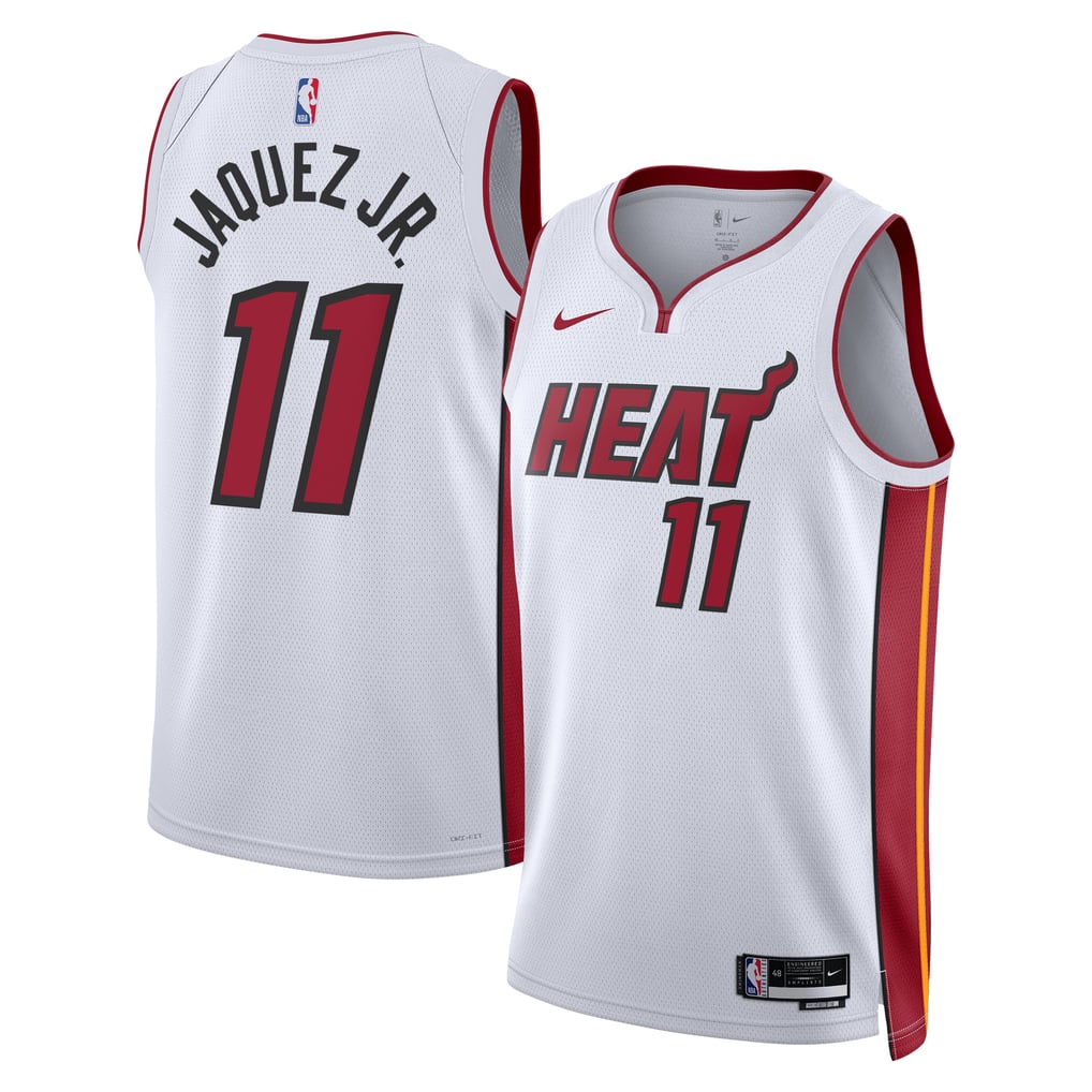 Nike nba store Miami Heat Jaime Jaquez Jr. #11 Association Edition Swingman Jersey – White basketball jerseys