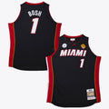 Nike nba store Mitchell & Ness Miami Heat Chris Bosh #1 Hardwood Classics 2012-13 Authentic Finals Jersey – Black basketball jerseys