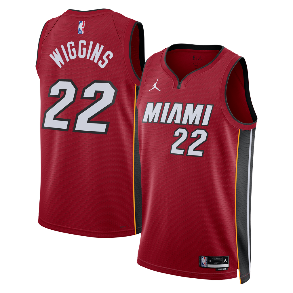 Nike nba store  Jordan Brand Miami Heat Andrew Wiggins #22 Statement Edition Swingman Jersey – Red basketball jerseys