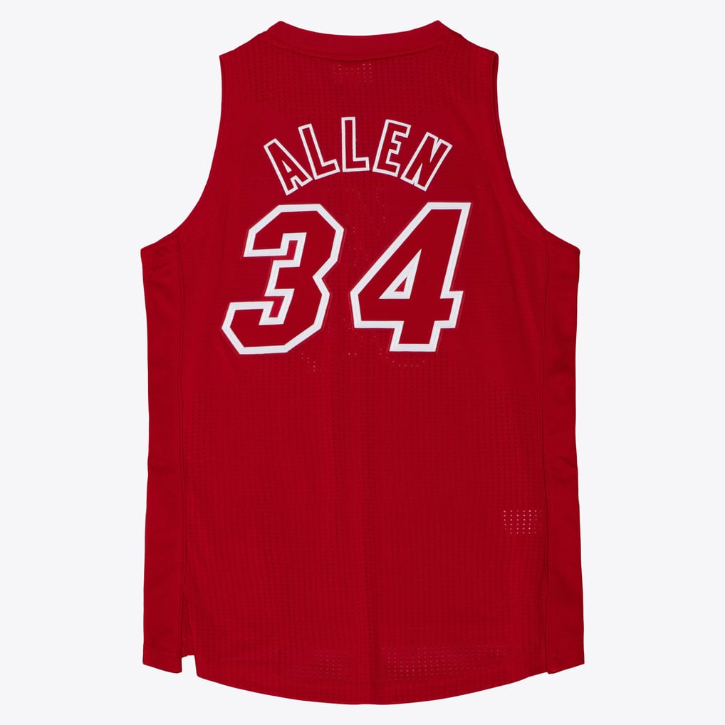 Nike nba store Mitchell & Ness Miami Heat Ray Allen #34 Hardwood Classics 2012 Christmas Day Authentic Jersey – Red  basketball jerseys