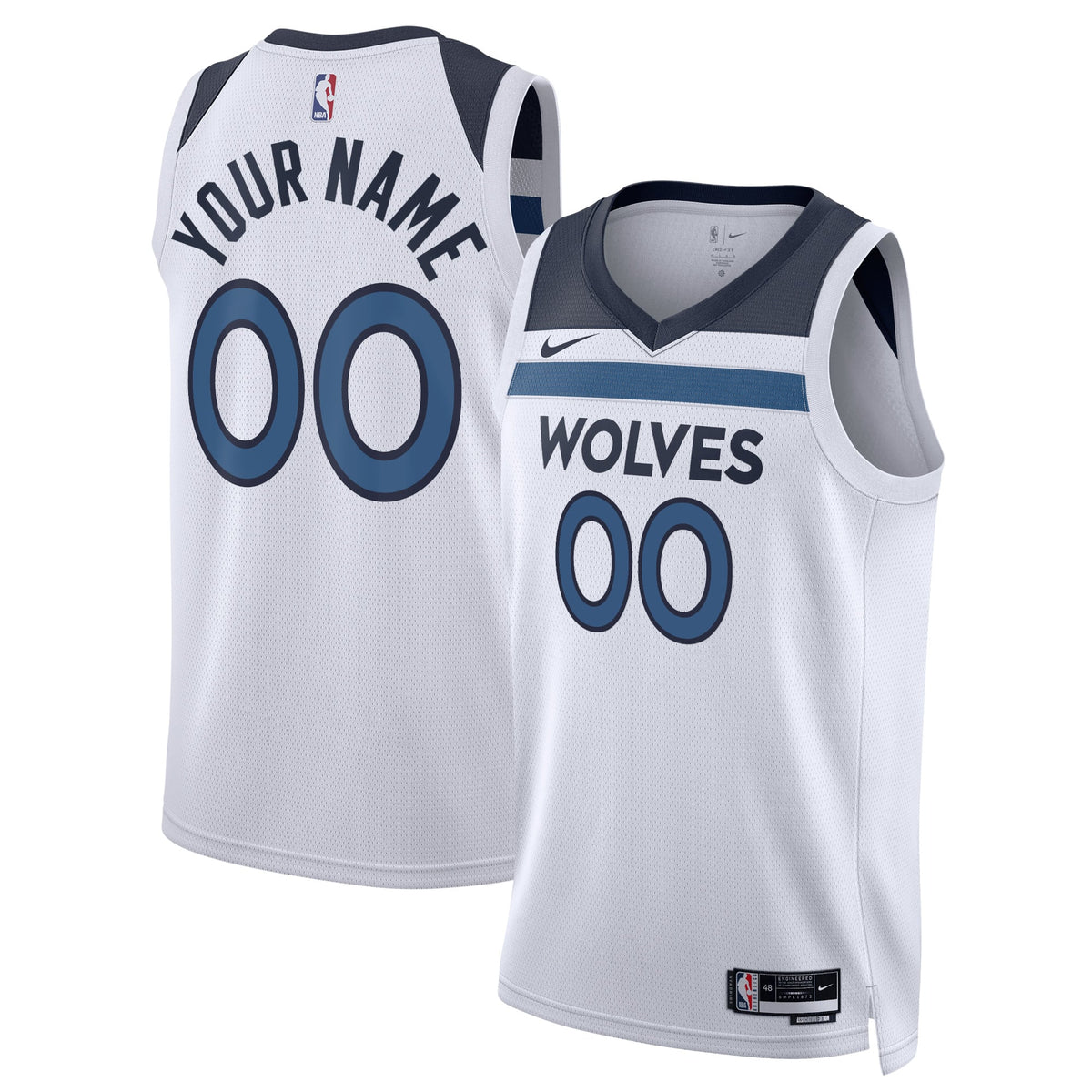 Nike Minnesota Timberwolves Custom Association Edition Swingman Jersey – White