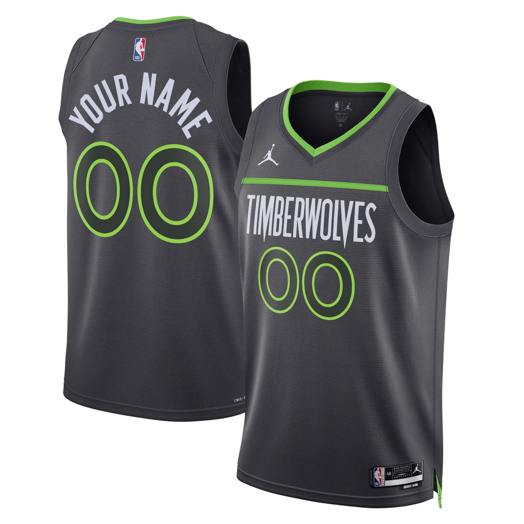 Jordan Brand Minnesota Timberwolves Custom Statement Edition Swingman Jersey – Black