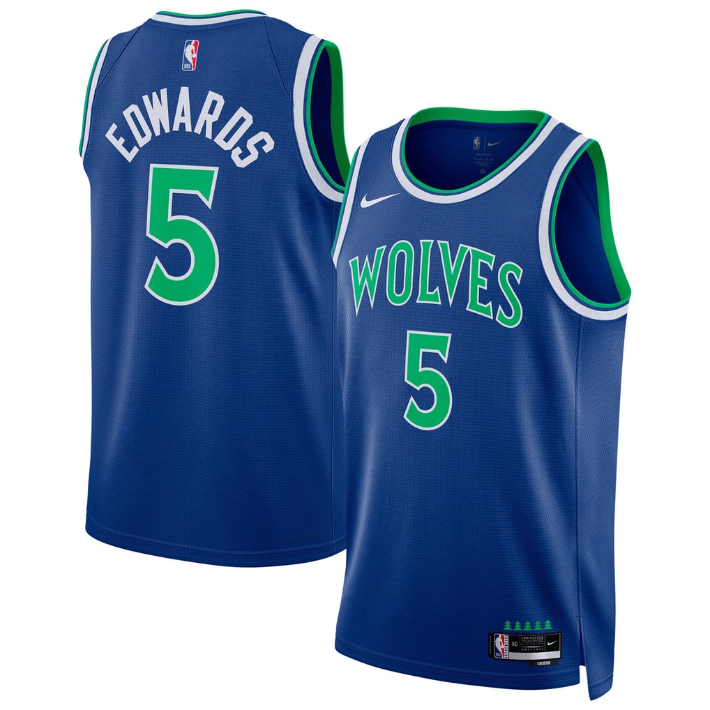 Nike Minnesota Timberwolves Anthony Edwards #5 Icon Edition Swingman Jersey – Blue