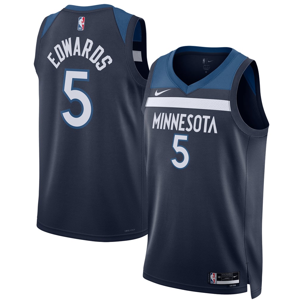 Nike Minnesota Timberwolves Anthony Edwards #5 City Edition Swingman Jersey – Dark Navy