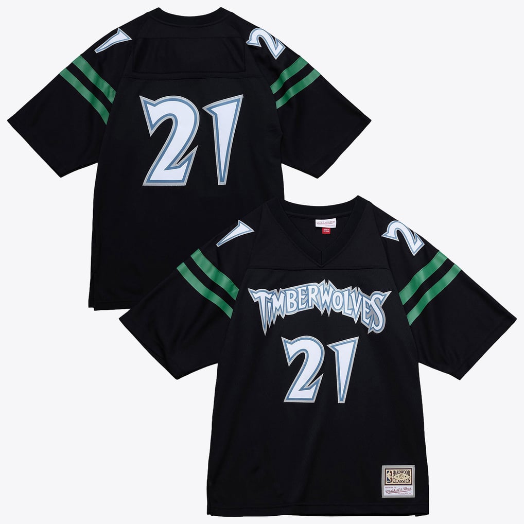 Mitchell & Ness Minnesota Timberwolves #21 Short Sleeve Swingman Jersey – Black