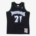 Mitchell & Ness Minnesota Timberwolves Kevin Garnett #21 Hardwood Classics 1997-98 Swingman Jersey – Black