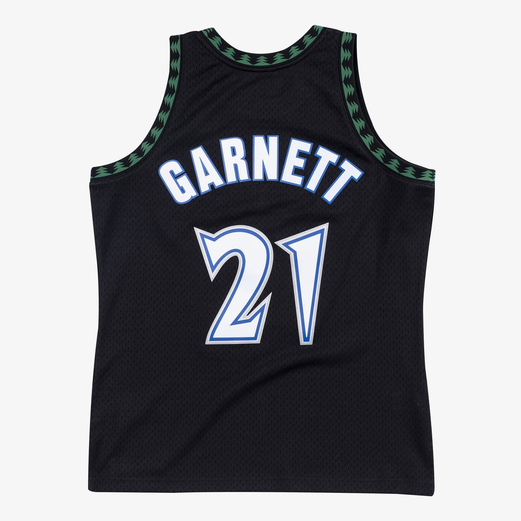Mitchell & Ness Minnesota Timberwolves Kevin Garnett #21 Hardwood Classics 1997-98 Swingman Jersey – Black