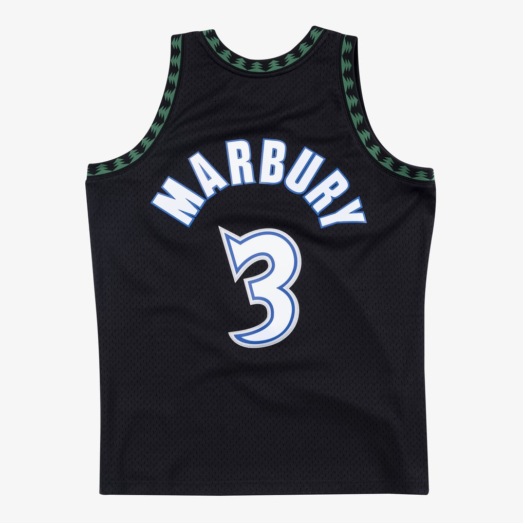 Mitchell & Ness Minnesota Timberwolves Stephon Marbury #3 Hardwood Classics 1997-98 Swingman Jersey – Black