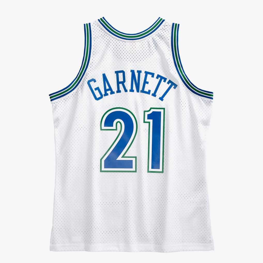 Mitchell & Ness Minnesota Timberwolves Kevin Garnett #21 Hardwood Classics 1995-96 Swingman Jersey – White