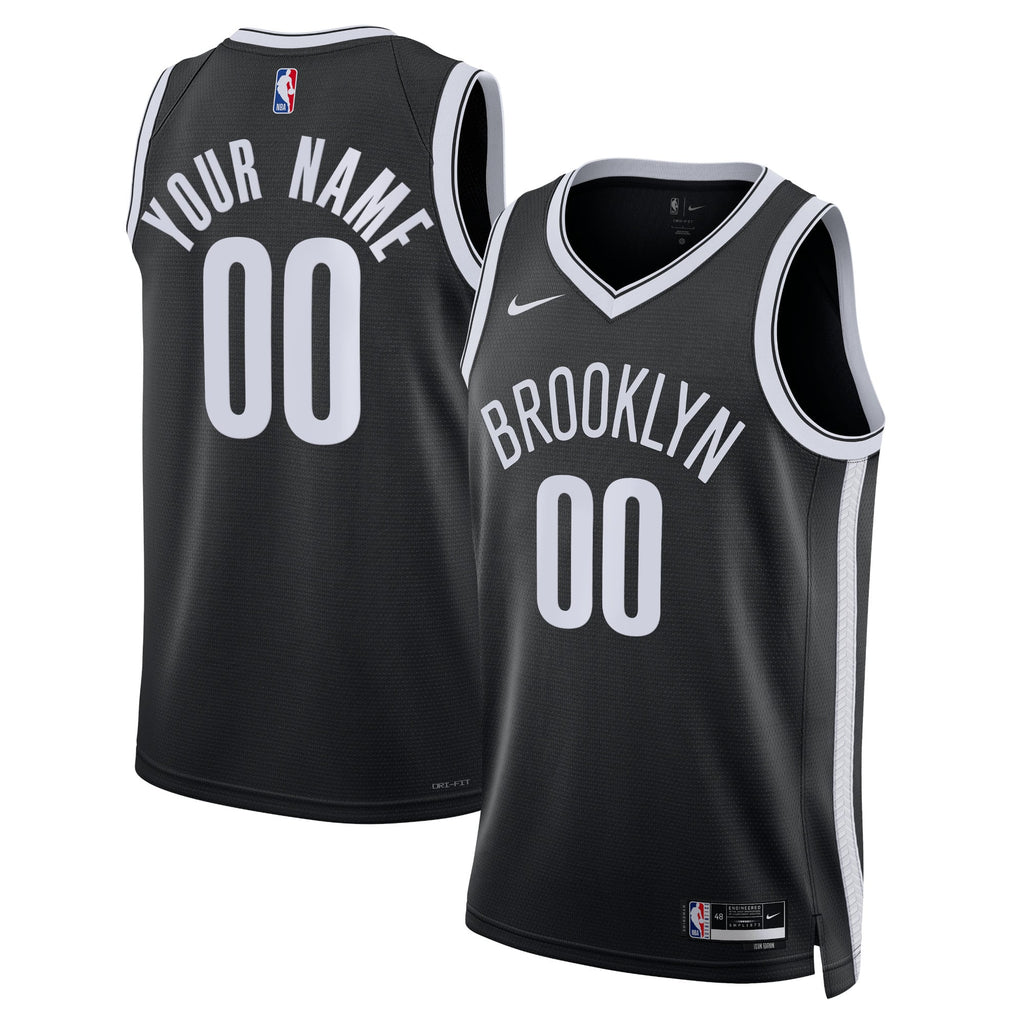 Nike Brooklyn Nets Custom Icon Edition Swingman Jersey – Black