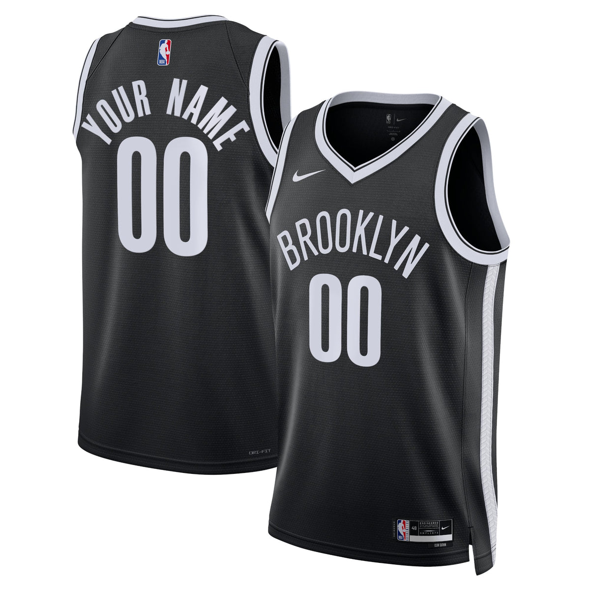 Nike Brooklyn Nets Custom Icon Edition Swingman Jersey – Black