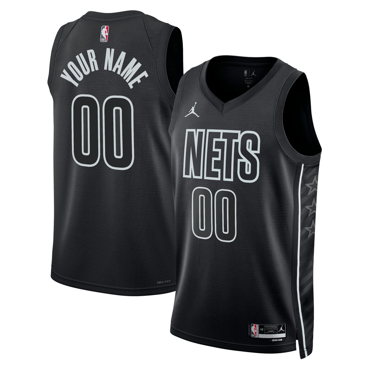 Jordan Brand Brooklyn Nets Custom Statement Edition Swingman Jersey – Black