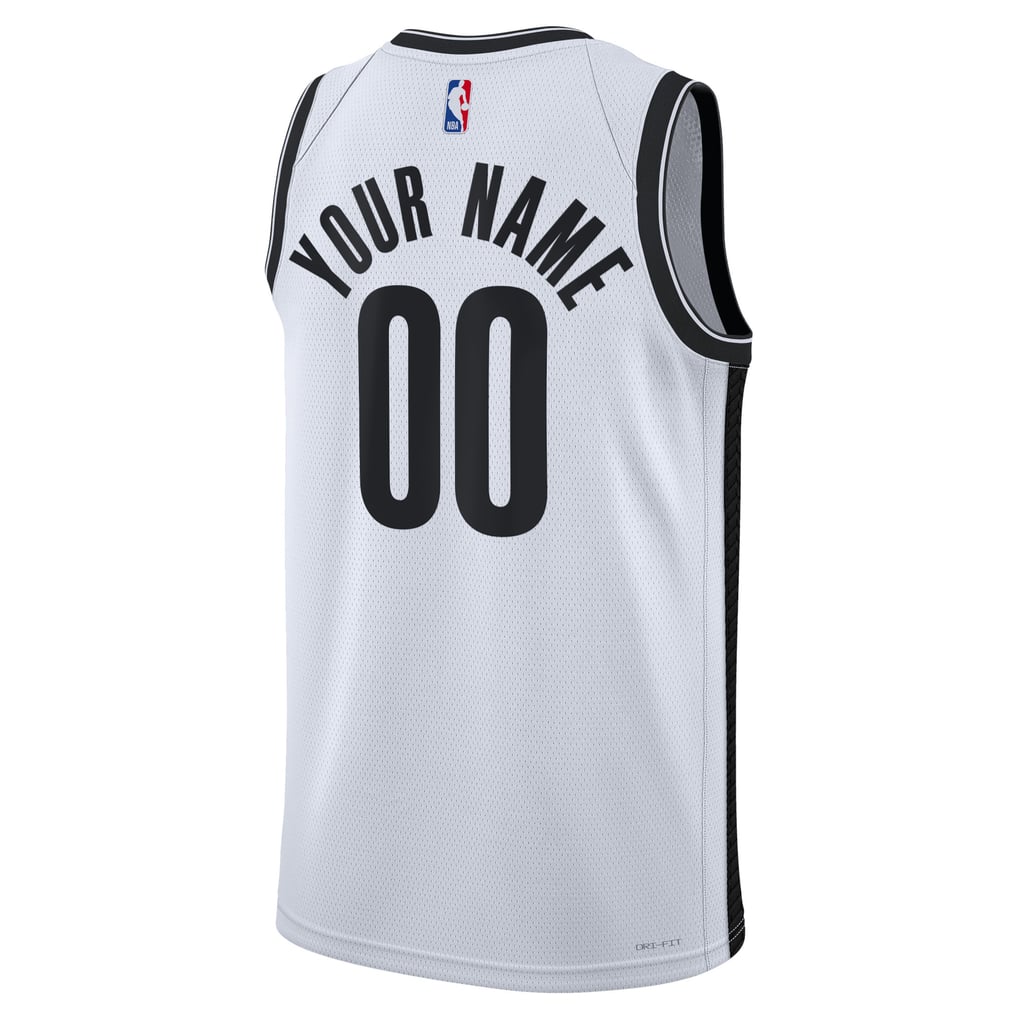 Nike Brooklyn Nets Custom Association Edition Swingman Jersey – White