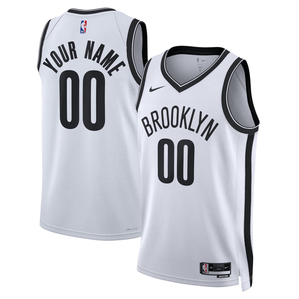 Nike Brooklyn Nets Custom Association Edition Swingman Jersey – White