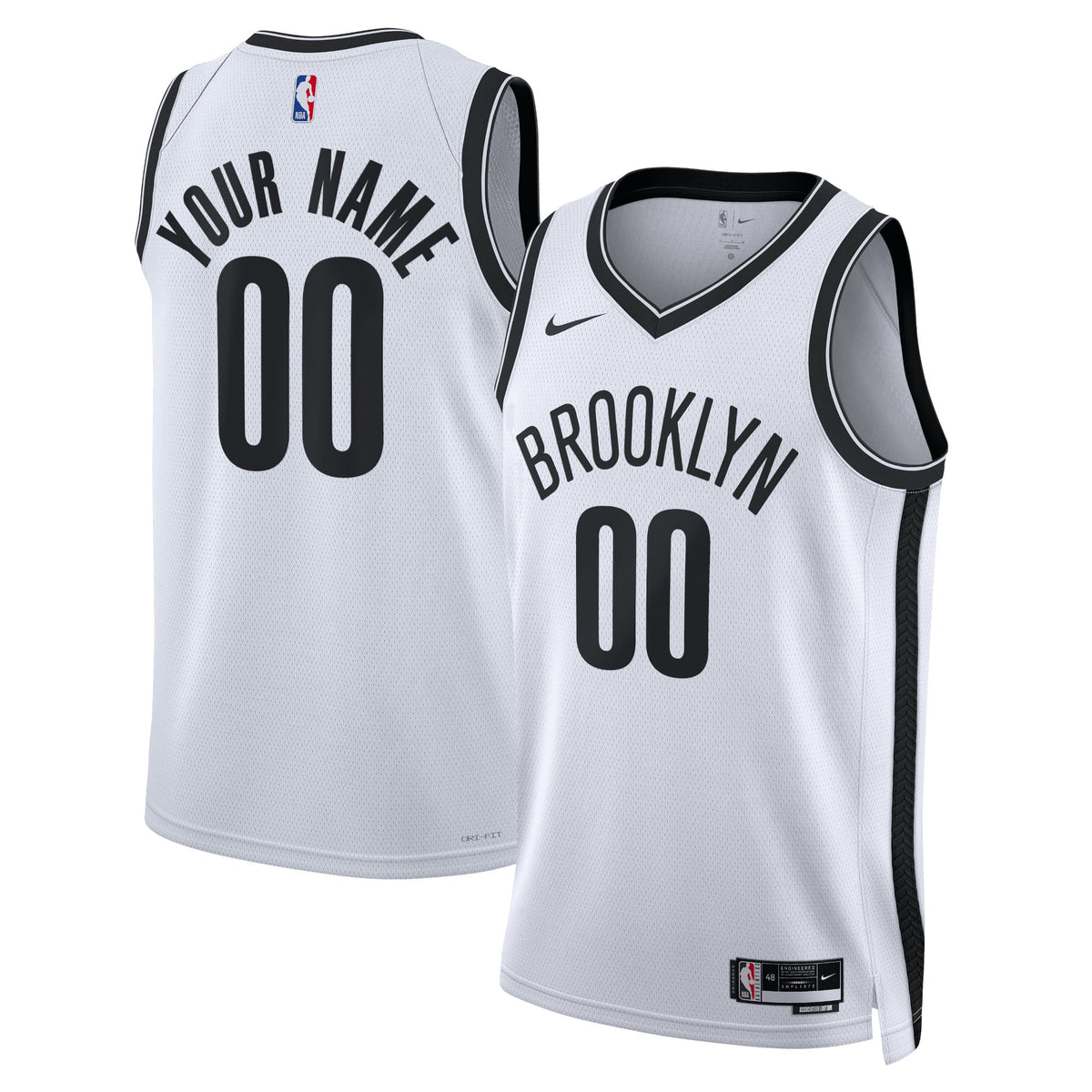 Nike Brooklyn Nets Custom Association Edition Swingman Jersey – White