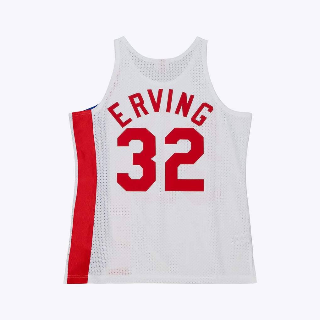 Mitchell & Ness New York Nets Julius Erving #32 Hardwood Classics 1973-74 Swingman Jersey – White