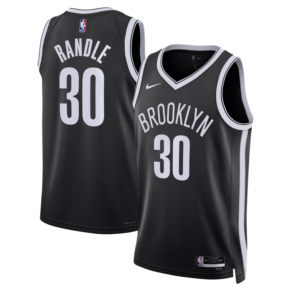 Nike Brooklyn Nets Julius Randle #30 Icon Edition Swingman Jersey – Black