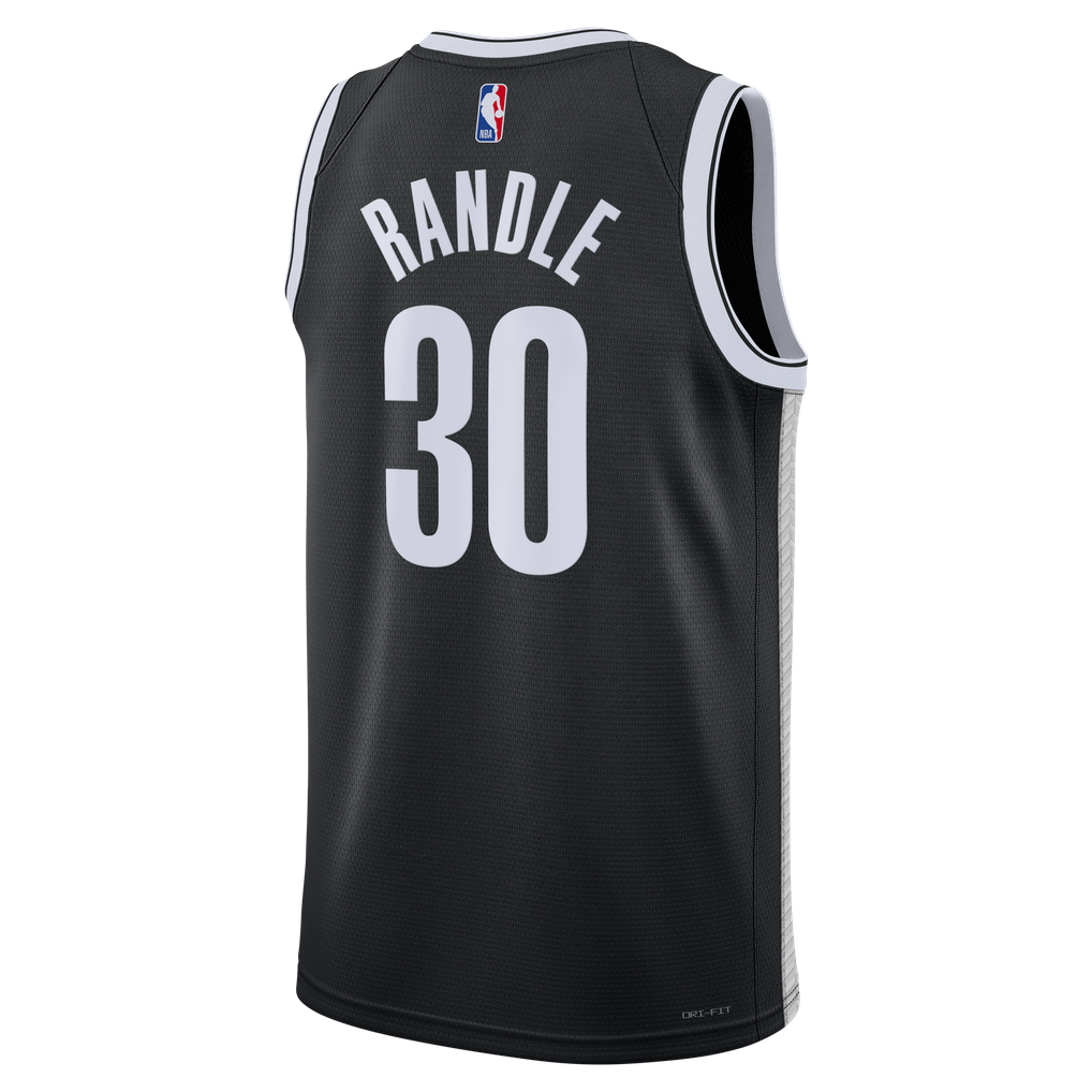 Nike Brooklyn Nets Julius Randle #30 Icon Edition Swingman Jersey – Black