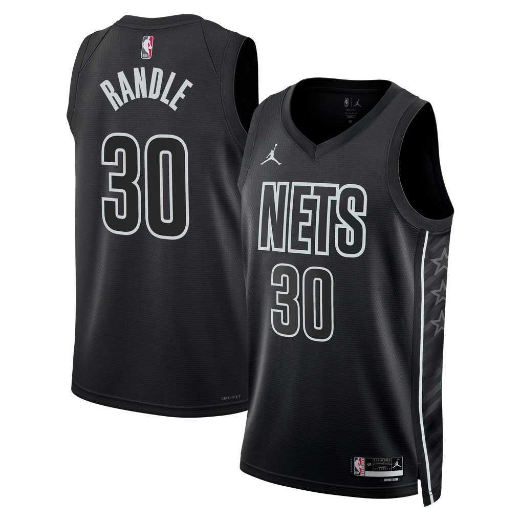 Jordan Brand Brooklyn Nets Julius Randle #30 Statement Edition Swingman Jersey – Black