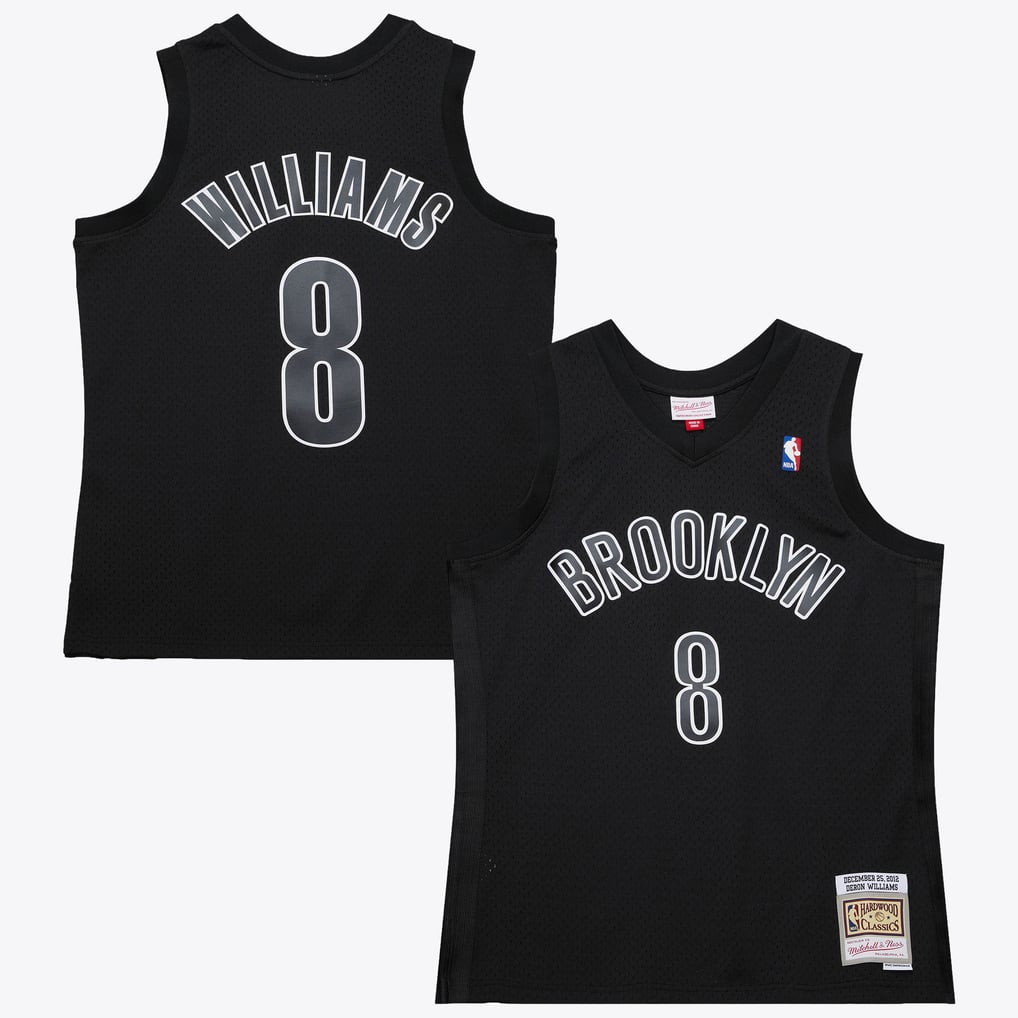 Mitchell & Ness Brooklyn Nets Deron Williams #8 Hardwood Classics Swingman Jersey – Black