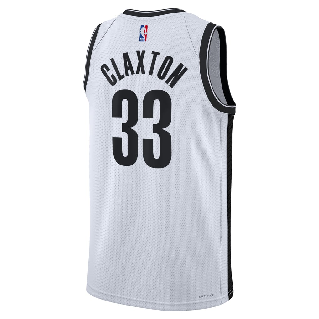 Nike Brooklyn Nets Nic Claxton #33 Association Edition Swingman Jersey – White