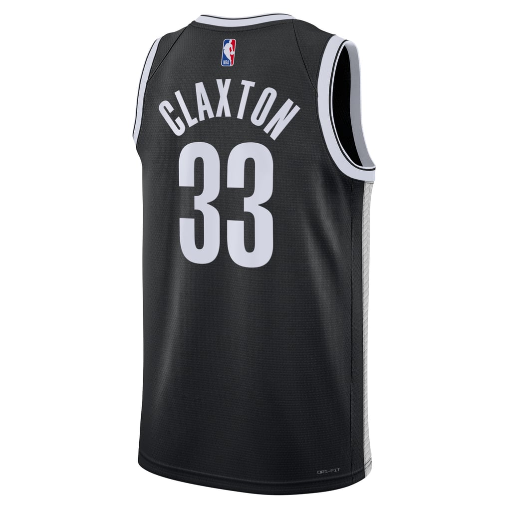 Nike Brooklyn Nets Nic Claxton #33 Icon Edition Swingman Jersey – Black
