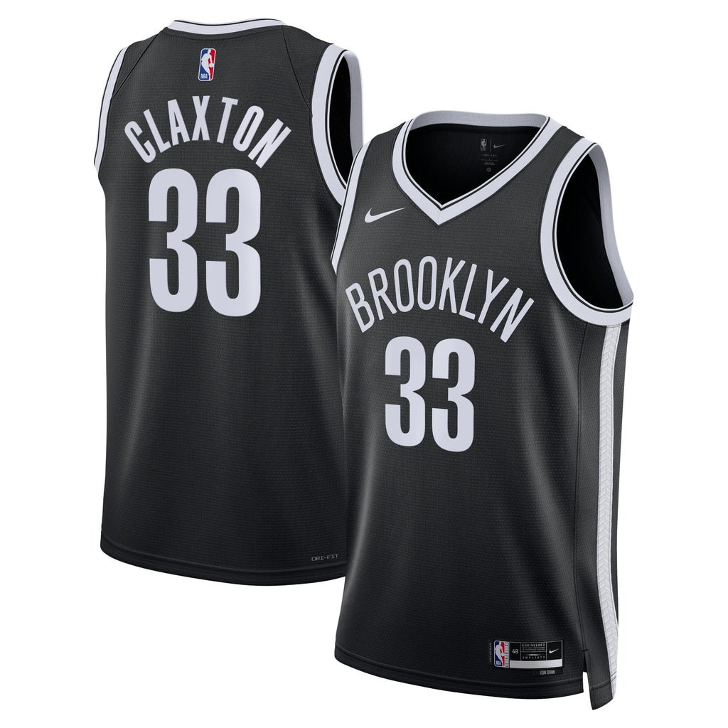 Nike Brooklyn Nets Nic Claxton #33 Icon Edition Swingman Jersey – Black