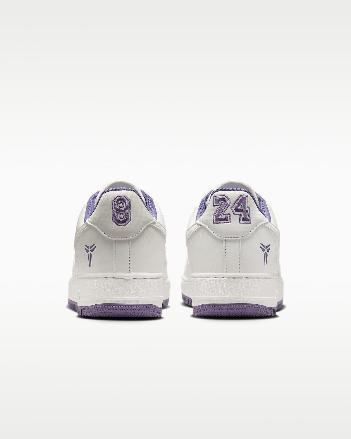 Nike Air Force 1 '07 White Purple Kobe Logo Sneakers