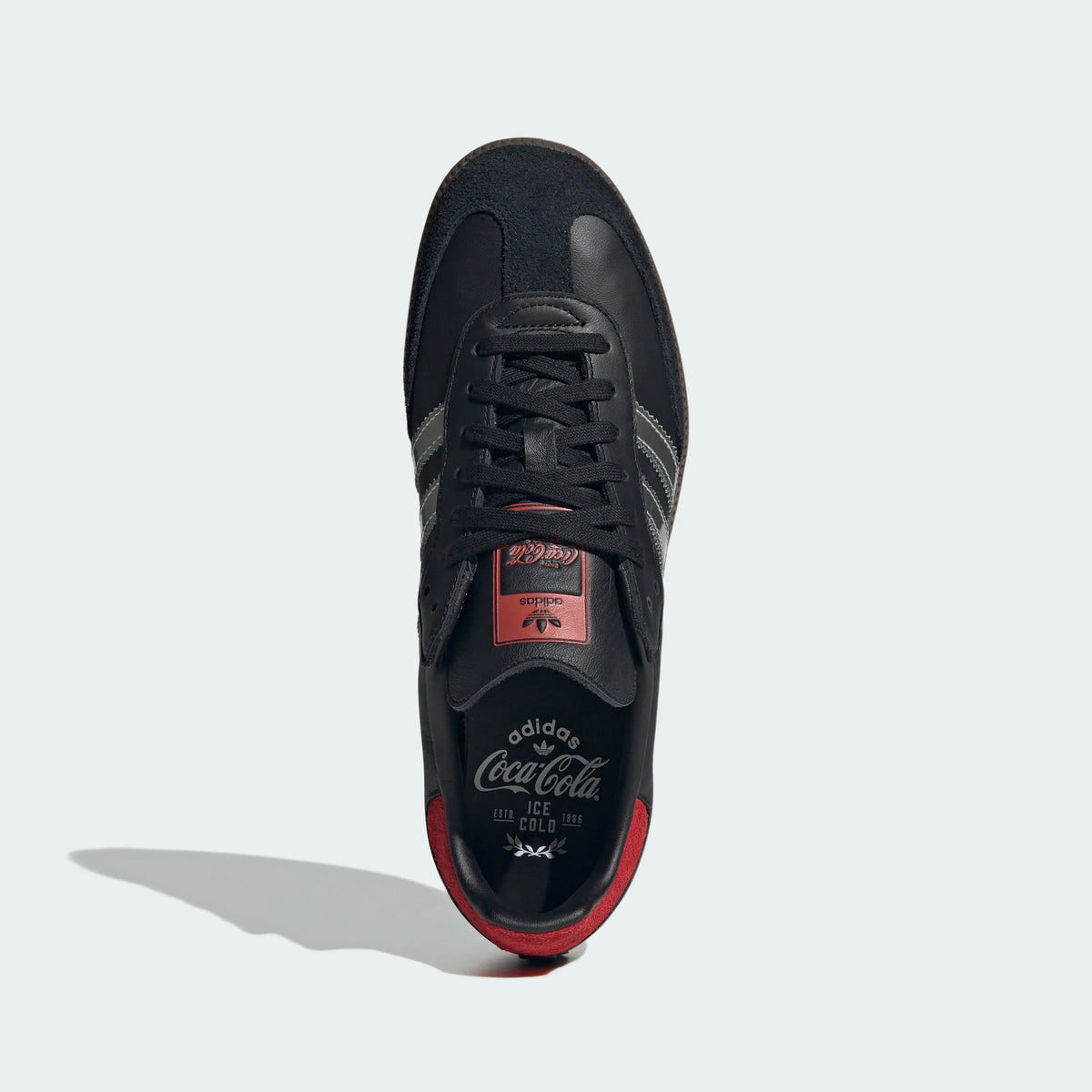 Adidas Originals – Black / Silver / Red Leather Casual Sneakers