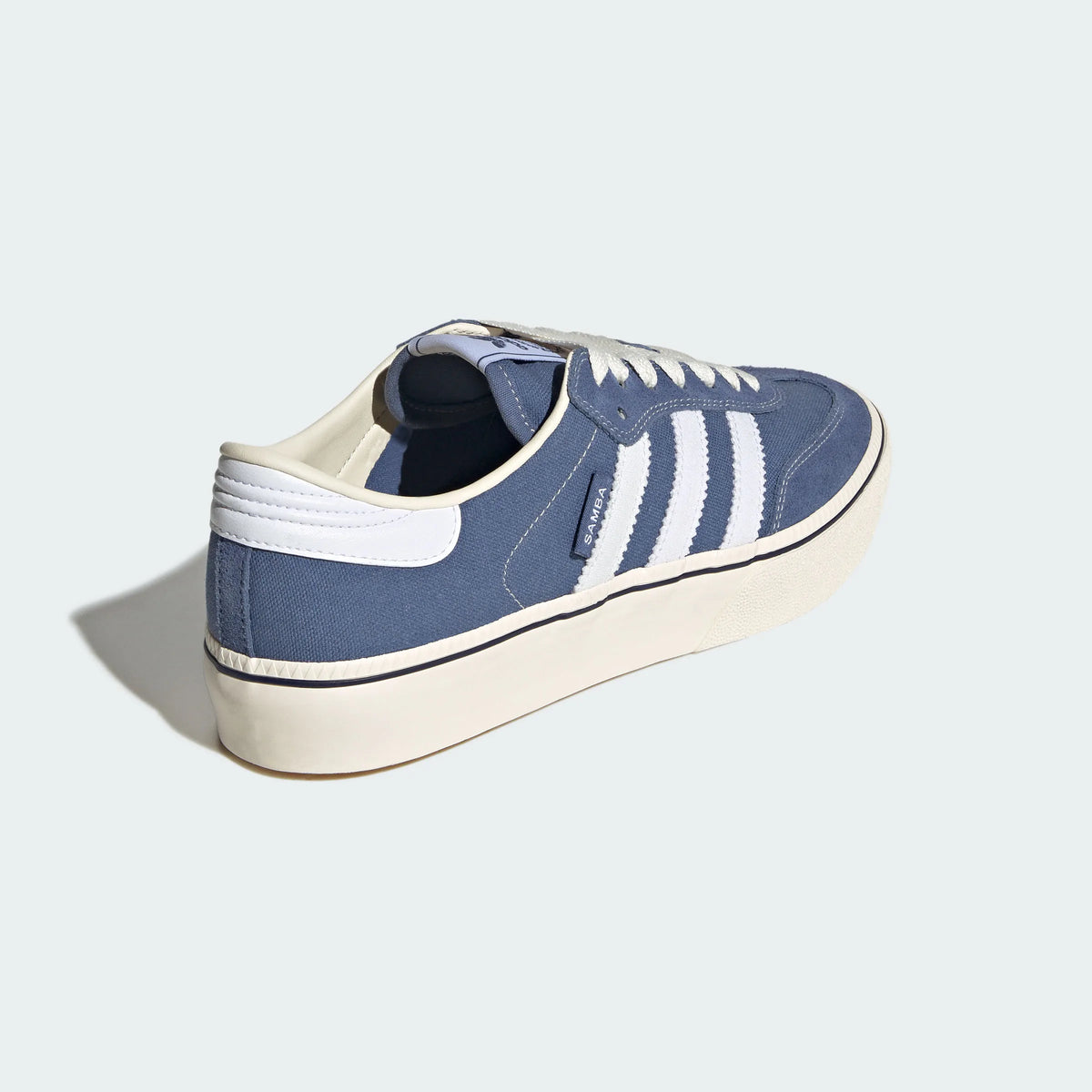 Adidas Originals – Navy Blue / White Canvas Platform Casual Sneakers