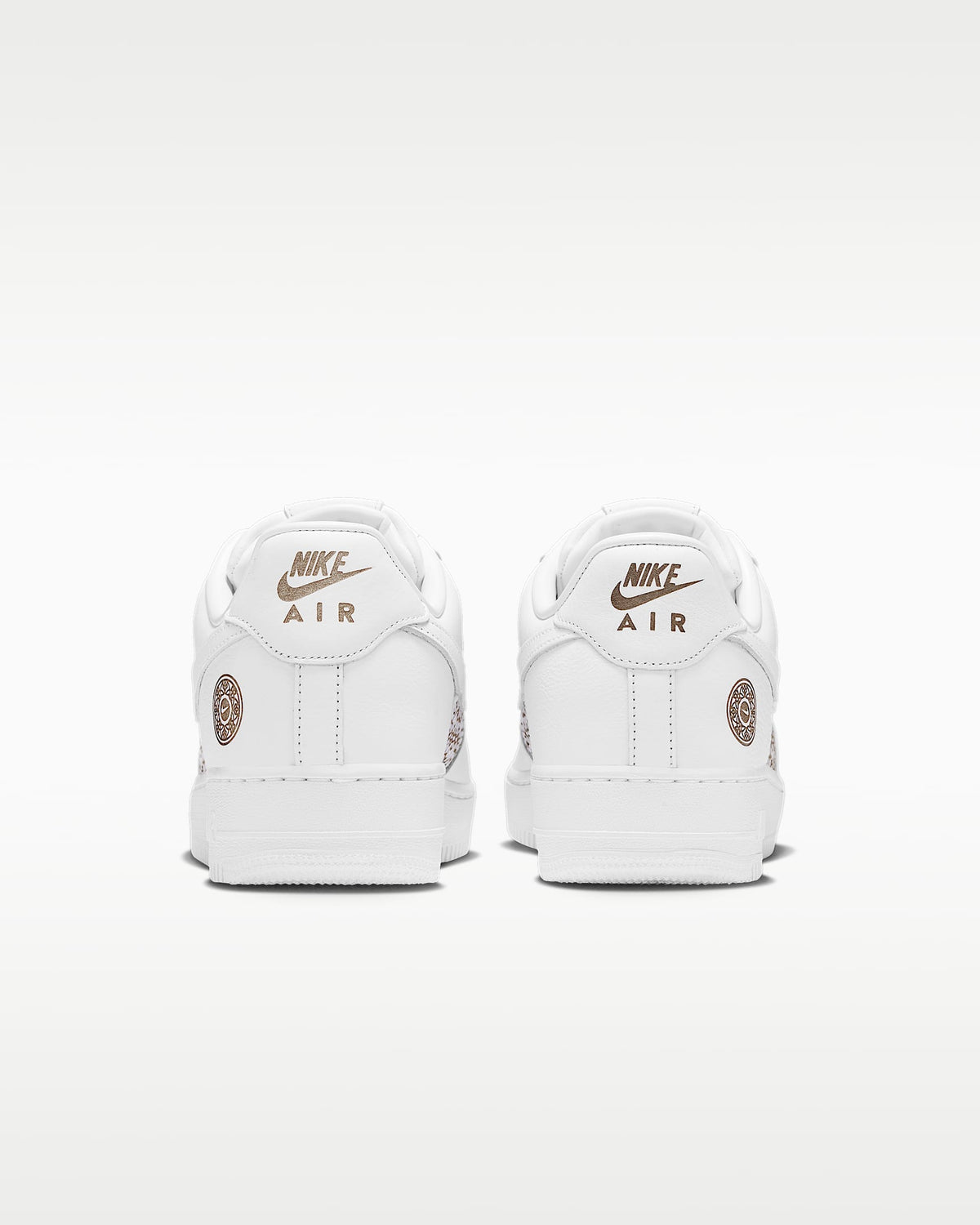 Nike Air Force 1 '07 White Gold Floral Ornate Print Sneakers