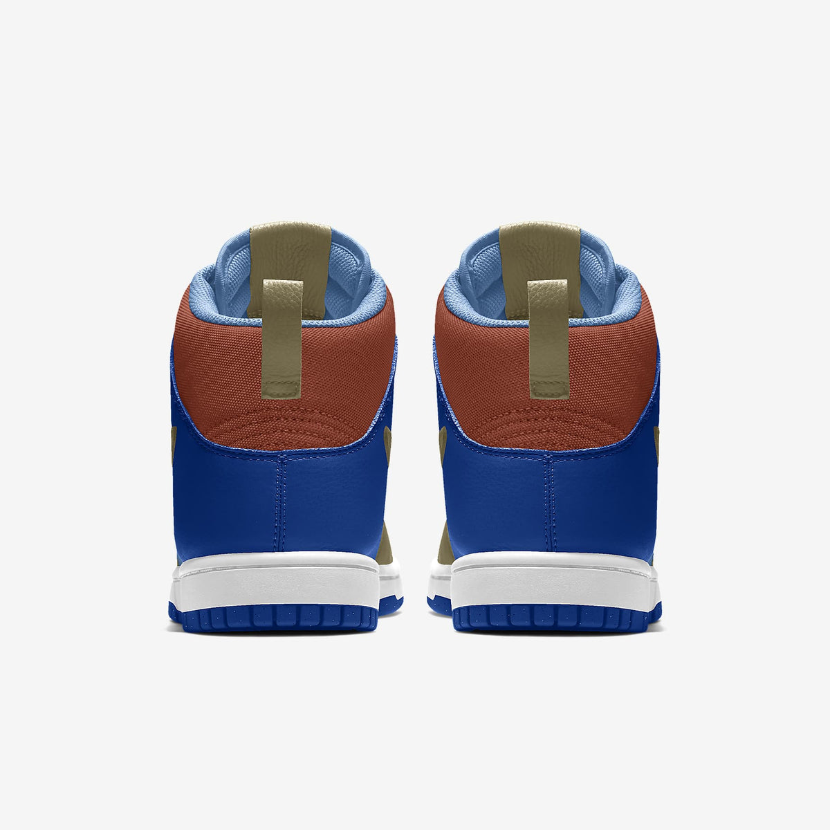 Nike Dunk High Multi-Color Blue Olive Rust Color-Block Sneakers
