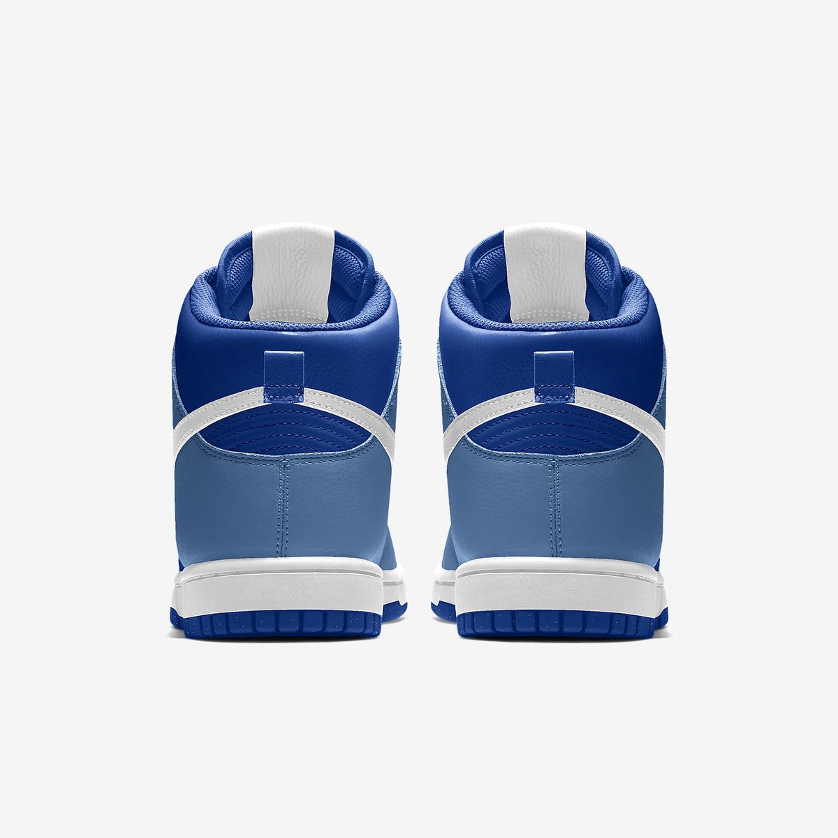 Nike Dunk High Two-Tone Blue White Swoosh Sneakers