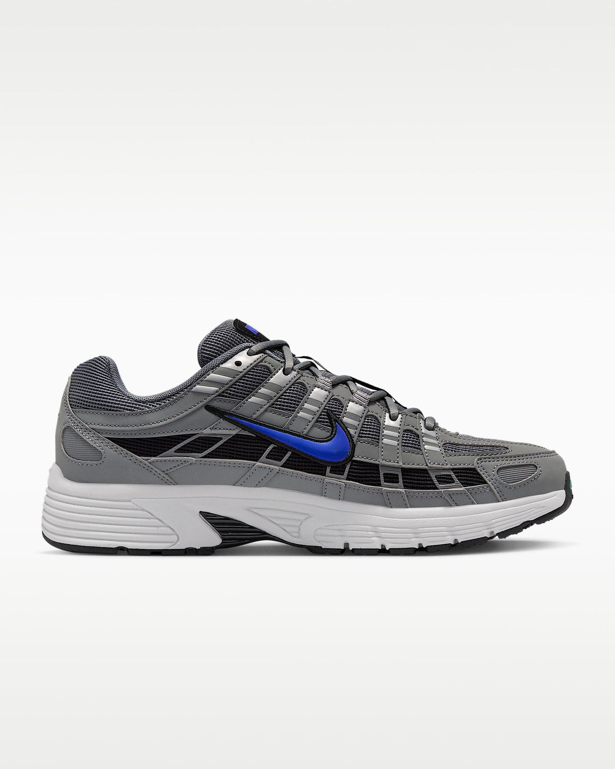 Nike P-6000 – Grey / Black / Blue Mesh Athletic Sneakers