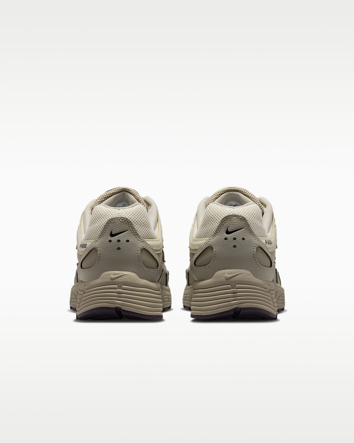 Nike P-6000 – Beige / Cream / Black Mesh Athletic Sneakers