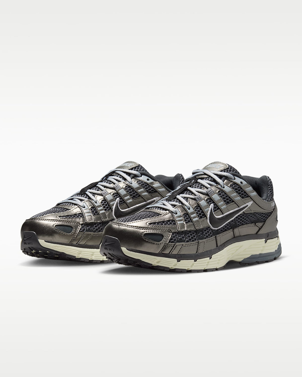 Nike P-6000 – Metallic Olive / Black Mesh Athletic Sneakers