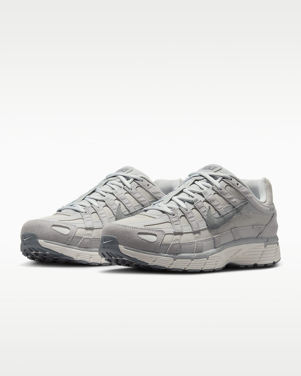 Nike P‑6000 Full Grey Suede Mesh Athletic Sneakers