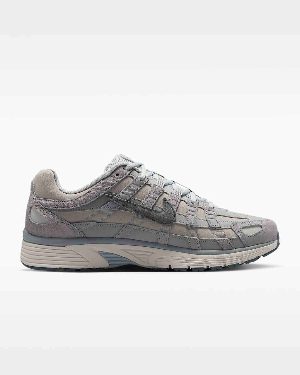 Nike P‑6000 Full Grey Suede Mesh Athletic Sneakers