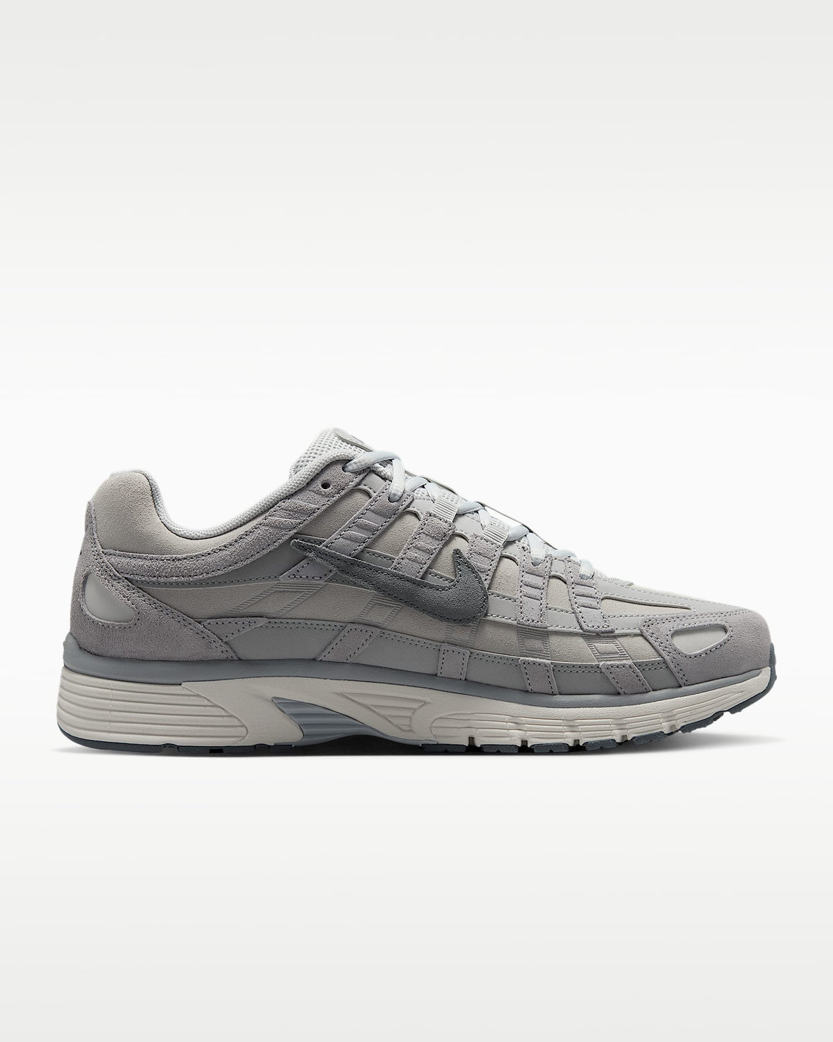 Nike P‑6000 Full Grey Suede Mesh Athletic Sneakers