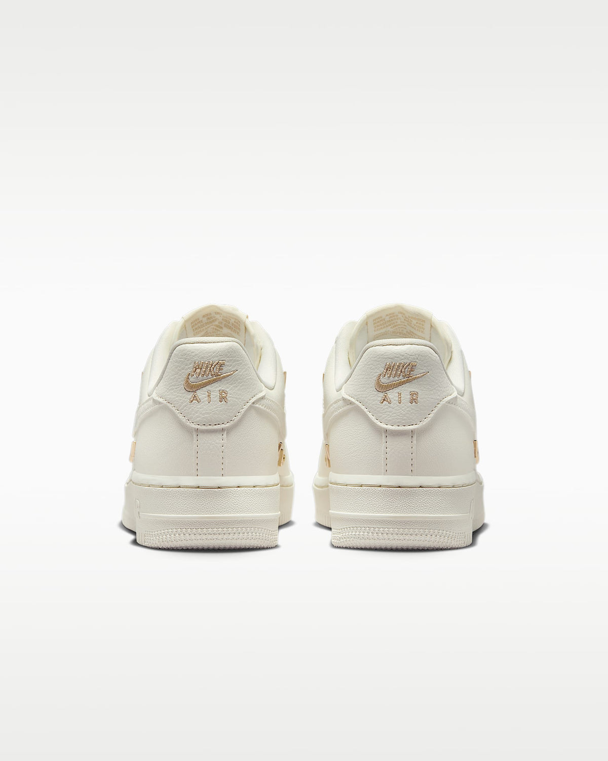 Nike Air Force 1 '07 Sail Gold Mini Swoosh Charms Sneakers