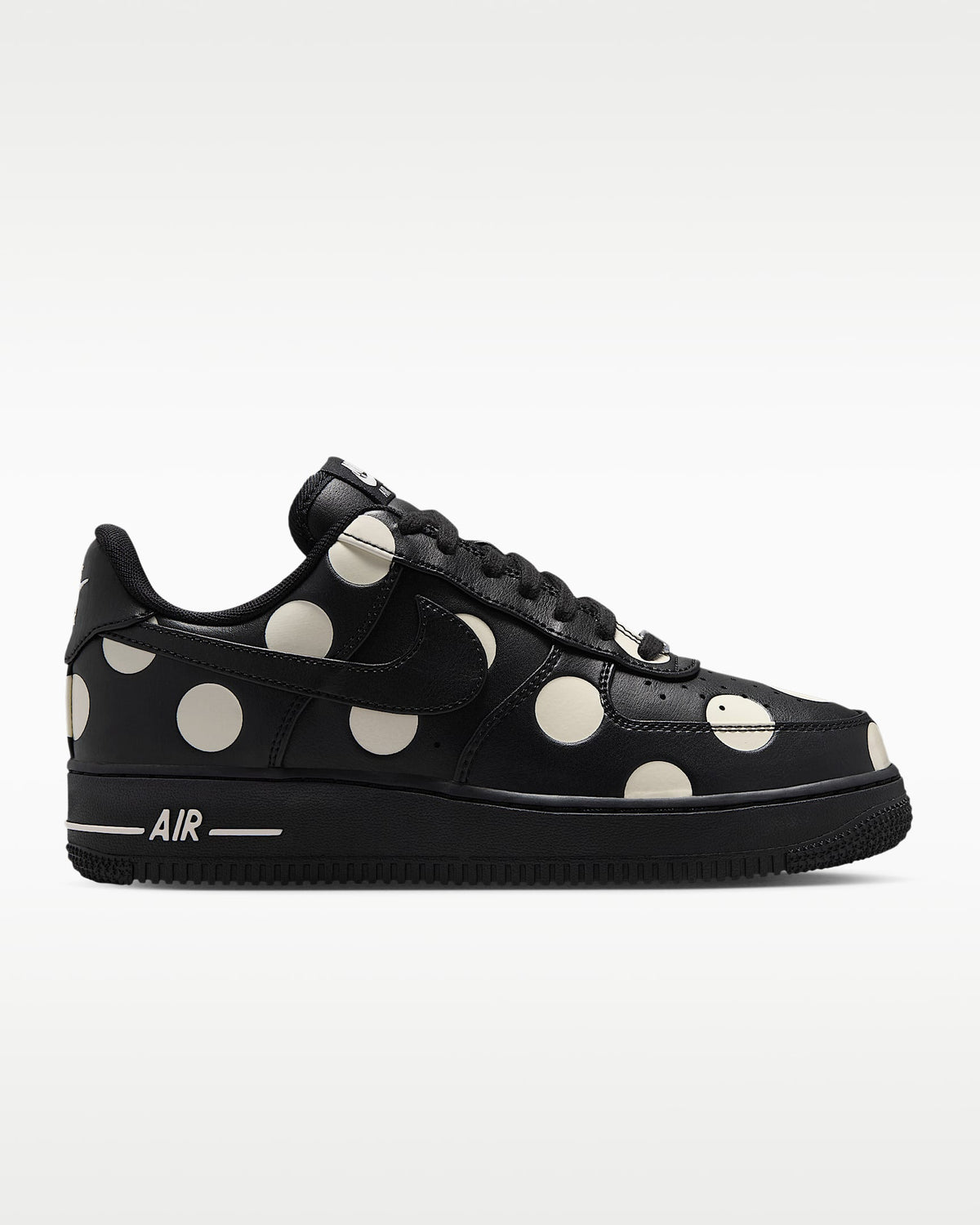 Nike Air Force 1 '07 Black White Polka Dot Sneakers